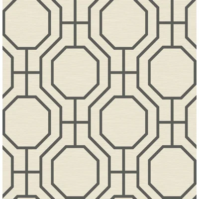 Gatco Geometric Wallpaper Double Roll — Black