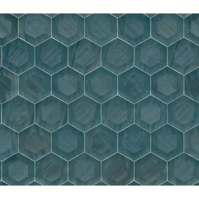 Loom Geometric Non-Pasted Wallpaper Roll — Blue