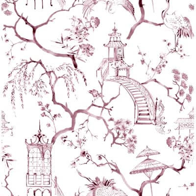 Breene Floral Wallpaper Roll — Purple