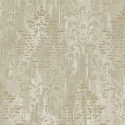 Metallic FX Modern Metallic Damask 33' L x 21" W Wallpaper Roll — Gold