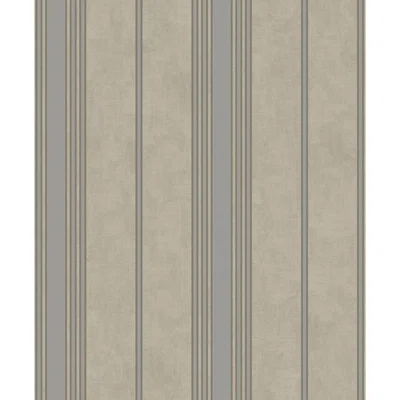 Antonina Vella Mixed Metals Striped Non-Pasted Matte Wallpaper Double Roll — Gray,Silver
