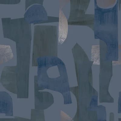 Tariq 16.5' L x 20.5" W Peel and Stick Wallpaper Roll — Blue