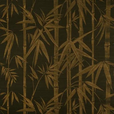 Les Bambous Sisal Wallpaper — Gold On Jet