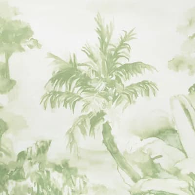 Majorelle Nouvelle 31.2' L x 54" W Wallpaper Roll — Green