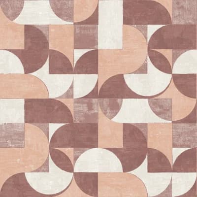 16.5' L x 20.5" W Geometric Peel and Stick Wallpaper Roll — Redwood