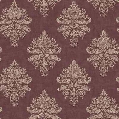 Nordic Elements Damask 32.81' L x 20.87" W Wallpaper Roll — Red,Beige