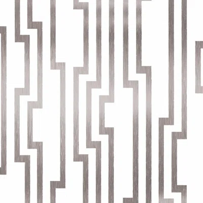 Candice Olson Shimmering Details Geometric Non-Pasted Metallic Wallpaper Roll — White,Off White