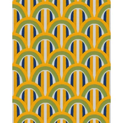 LA DOLCE VITA Wallpaper Roll — Yellow,Green,Blue