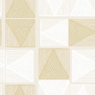 Cube Cloud II 33' L x 20.5" W Wallpaper Roll — Cream,Tan