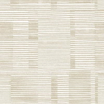 Striped Non-Pasted Wallpaper Double Roll — Beige