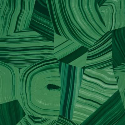 Schumacher x Miles Redd Agate Slice Wallpaper — Malachite Green