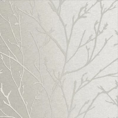 Floral Non-Pasted Wallpaper Double Roll — Pearl White