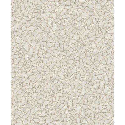 Abstract Non-Pasted Metallic Wallpaper Roll — Silver