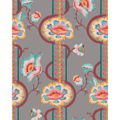 PALAZZO BLOOM Taupe — Gray,Blue,Red,Yellow