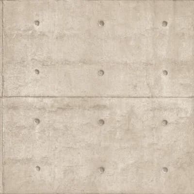 Grunge Concrete Blocks Effect 33' L x 21" W Wallpaper Roll — Putty