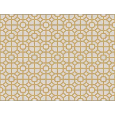 Spring Blossom Geometric Lattice 33' L x 21" W Wallpaper Roll — Yellow