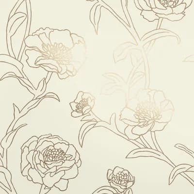 Marlee 33' L x 20.5" W Textured Peel and Stick Wallpaper Roll — Gold Leaf