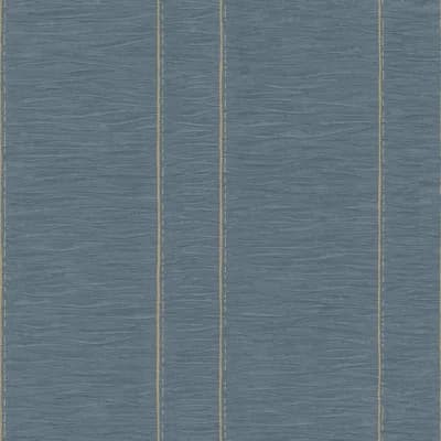 Palazzo 2 Pleated Stripe Wallpaper Roll — Blue