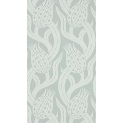 Persian Tulip Wallpaper — Quartz Gray
