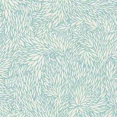 Floral Non-Pasted Matte Wallpaper Double Roll — Blue Shell