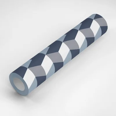 Stacks 10' L x 24" W Peel and Stick Wallpaper Roll — Blue,Gray,White