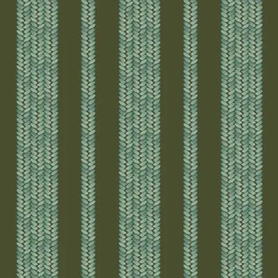 Peregrine | Woven Stripe Wallpaper Double Roll — Green,Teal