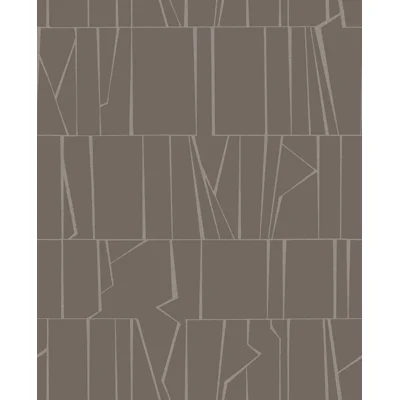 Huntington Chocolate Geometric Stripe Wallpaper — Brown