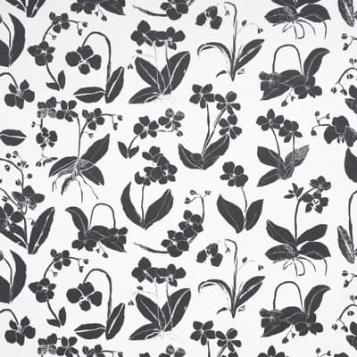 Schumacher x Hera Ford Orchids Have Dreams Wallpaper — Soft Black