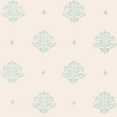 Mayla Damask Wallpaper — Water Blue