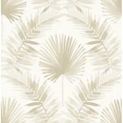 Floral Non-Pasted Wallpaper Roll — Beige