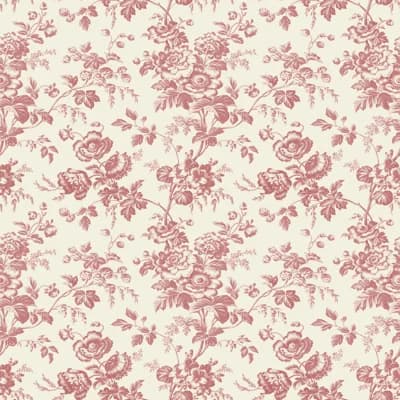 Toiles Resource Library Pre-Pasted Wallpaper Roll — French Red