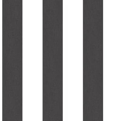 Smart Stripes 2 Surface Stripe Wallpaper Roll — Black