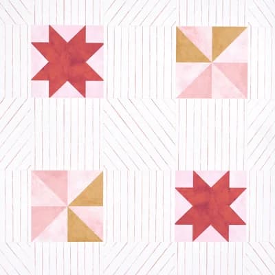 Schumacher x Backdrop Alexander Wallpaper — Red,Earthy Pink