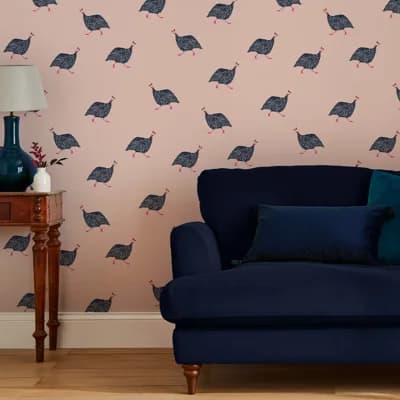Abstract Non-Pasted Matte Wallpaper Double Roll — Blush Pink,Gray