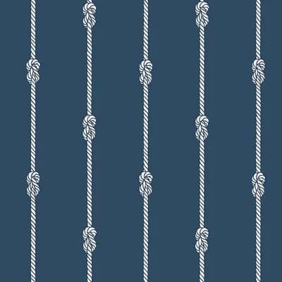 Boråstapeter Knot Stripe Wallpaper — Navy
