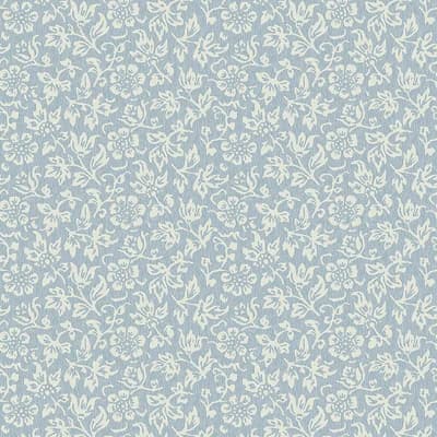 Laura Ashley Sweet Alyssum Pale Seaspray Blue Removable Wallpaper — Pale Seaspray Blue