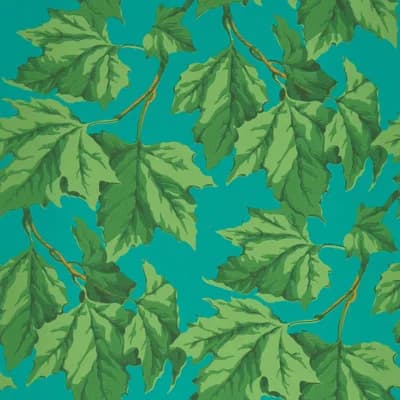 Dappled Leaf Wallpaper — Emerald,Teal