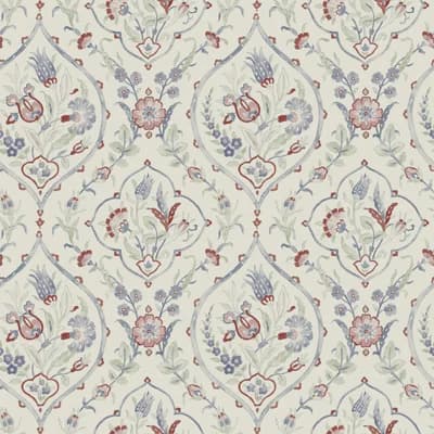 Laura Ashley Foscot Damask Pale Ochre Yellow Removable Wallpaper — Crimson Red