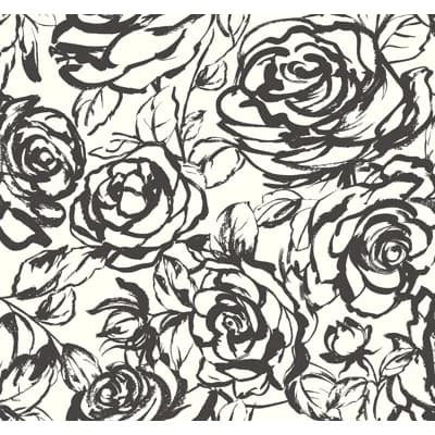Nelda Black Rose Wallpaper — Blue