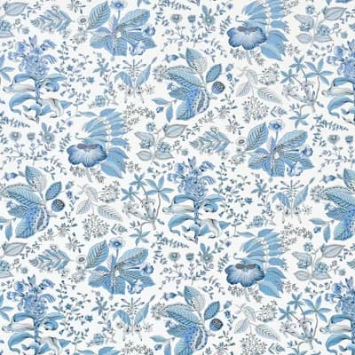 Pomegranate Botanical Wallpaper — Blue