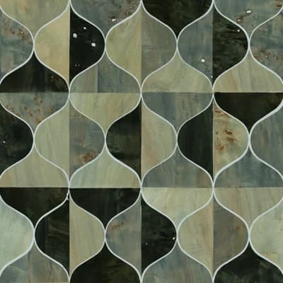 Burlwood Ogee Shiplap Non-Pasted Matte Wallpaper Roll by Candice Olson — Black,Taupe,Gray