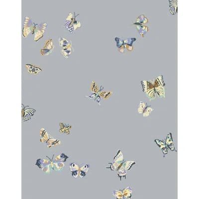 Butterflies Wallpaper | Traditional / Roll - 27" x 30' — Mist