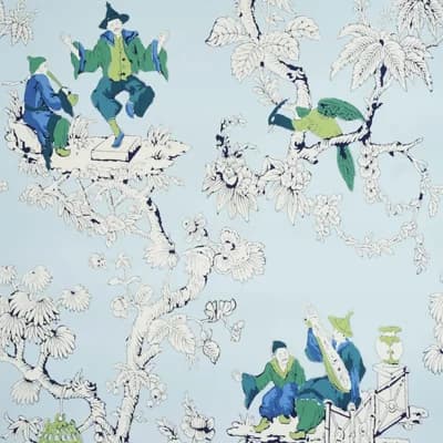 Chinoiserie Moderne Wallpaper — Blue