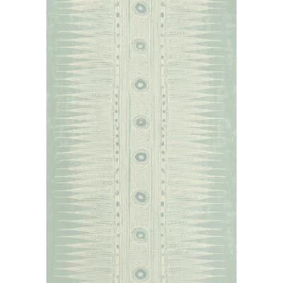 Indian Zag 30' L x 27" W Wallpaper Roll — Light Blue