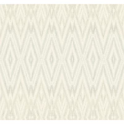 Diamond Marquise Non-Pasted Wallpaper Roll — Light Neutral