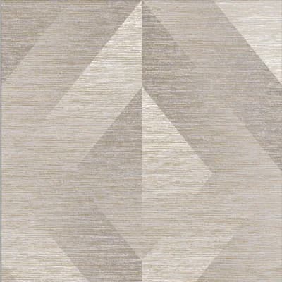 Atelier Geometric Non-Pasted Metallic Wallpaper Double Roll — Gray