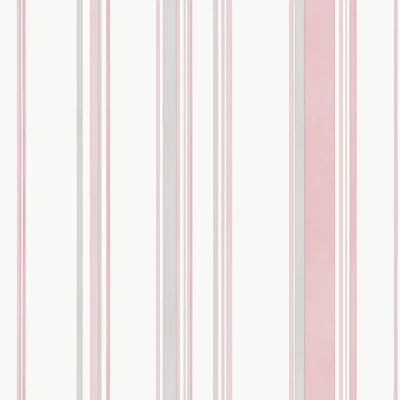 Smart 3 Stripes Casual Stripe Wallpaper Roll — Pink