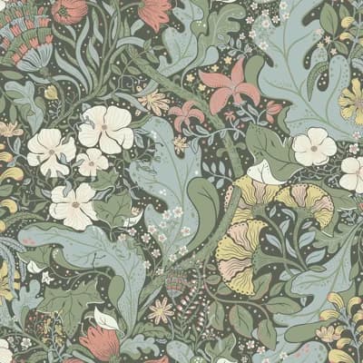 Ingrid 33' L x 20.9" W Wallpaper Roll — Green