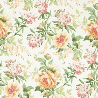 Olivia Wallpaper — Botanical Green,Orange