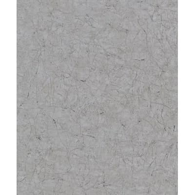 Textures Collection Crackle Texture Matte Finish Wallpaper Roll — Gray
